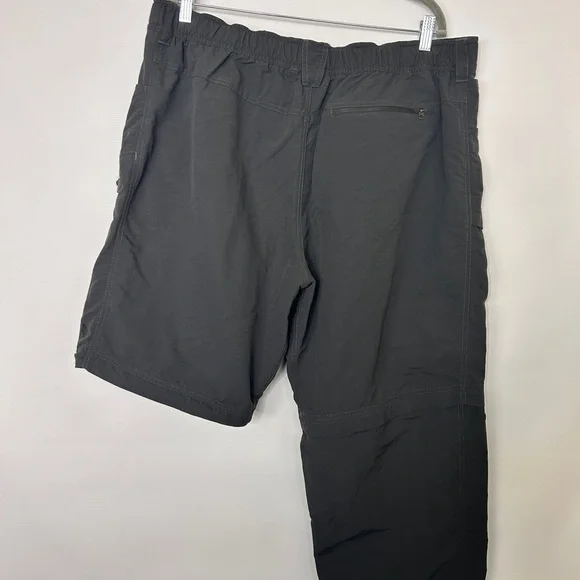 The North Face Mens Zip Off Pants Shorts XXL Gray Cargo Pockets with Belt - Picture 9 of 14